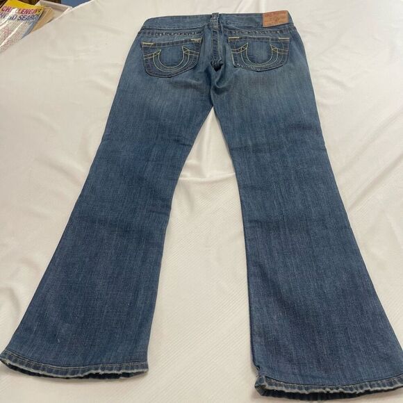 True Religion Bobby Destroyed Denim Jeans Size 27 X 29 - Picture 7 of 8